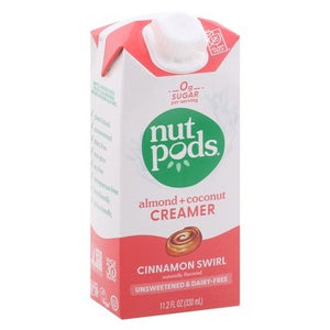 Nutpods Creamer Almond + Coconut Cinnamon Swirl Unsweetened & Dairy-Free 12/11.2 OZ [UNFI #2736676] [ebt]