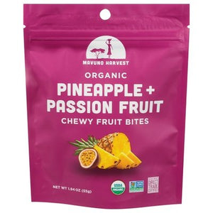 Mavuno Harvest Chewy Fruit Bites Organic Pineapple + Passion Fruit 8/1.94 OZ [UNFI #2416212] [ebt]