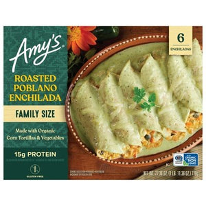Amys Enchilada Roasted Poblano Family Size 8/27.36 OZ [UNFI #2984482] [ebt]