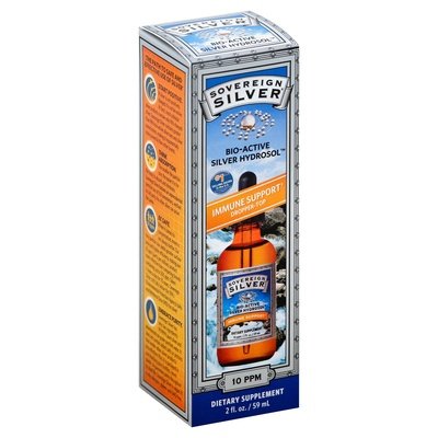 Sovereign Silver Silver Hydrosol Bio-Active 10 Ppm Dropper-Top 1/2 OZ [UNFI #2155588] T