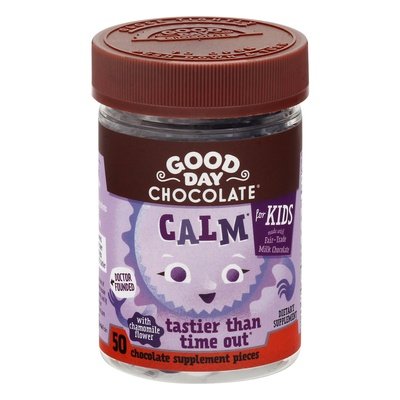 Good Day Chocolate Chocolate Supplement Pieces Calm For Kids 1/50 CT [UNFI #2301851] T