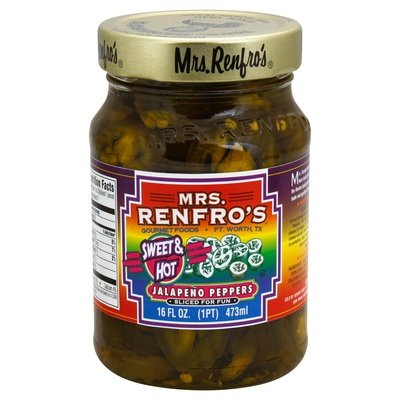Mrs Renfros Jalapeno Peppers Sweet & Hot 6/16 OZ [UNFI #1110220] [ebt]