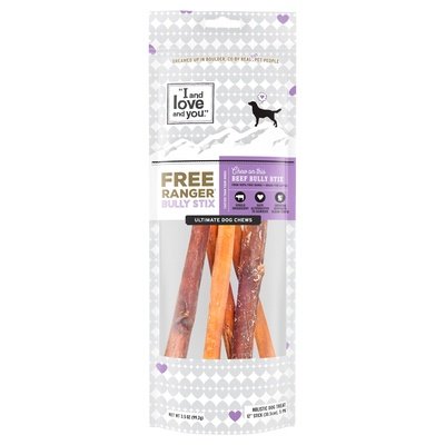 I And Love And You Dog Treats Holistic Beef Free Ranger Bully Stix 5 Pack 6/5 CT [UNFI #01324763]
