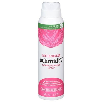 Schmidts Deodorant Spray Natural Rose & Vanilla 1/3.2 OZ [UNFI #2809150] T
