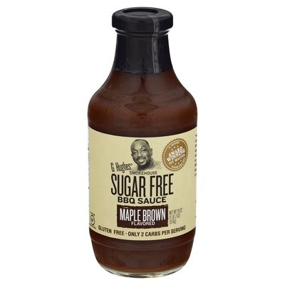 G Hughes Bbq Sauce Sugar Free Maple Brown Flavored 6/18 OZ [UNFI #1532522] [ebt]