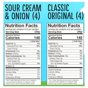 The Good Crisp Company Potato Crisps Sour Cream & Onion/Classic Original 8 Pack 4/8/1.6 OZ [UNFI #2600237] [ebt]