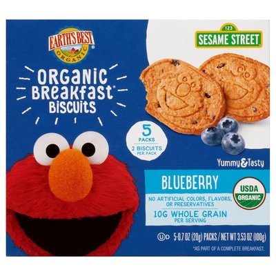 Earths Best Breakfast Biscuits Blueberry 6/3.53 OZ [UNFI #2620417] [ebt]