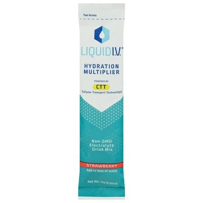 Liquid I V  Electrolyte Drink Mix Strawberry 8/.56 OZ [UNFI #2696276] [ebt]
