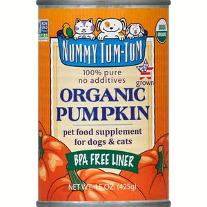 Nummy Tum Tum Pet Food Supplement For Dogs And Cats Organic Pumpkin 12/15 OZ [UNFI #0322396]