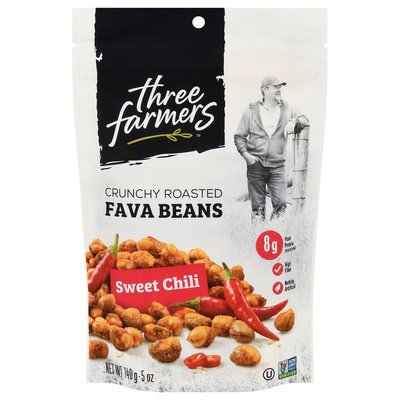 Three Farmers Fava Beans Sweet Chili Crunchy Roasted 6/5 OZ [UNFI #2901007] [ebt]