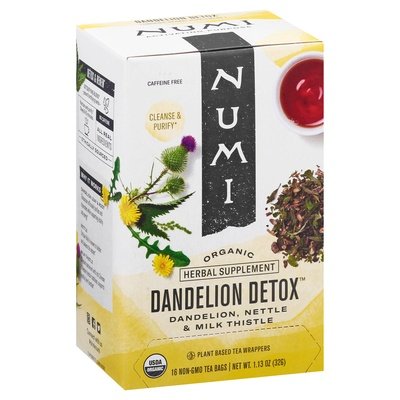 Numi Tea Herbal Tea Organic Dandelion Detox Bags 6/16 BAG [UNFI #2666428] [ebt]