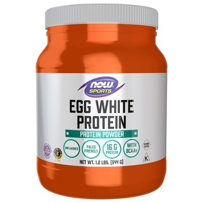 Now Foods Protein Powder Egg White Protein Unflavored 1/1.2 LB [UNFI #922948] T