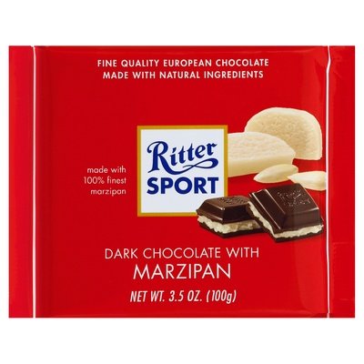 Ritter Dark Chocolate With Marzipan 12/3.5 OZ [UNFI #174821] [ebt] T