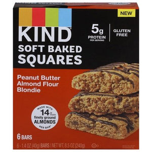 Kind Bars Peanut Butter Almond Flour Blondie Soft Baked Squares 8/6/1.4 OZ [UNFI #2949634] [ebt]