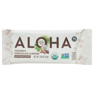 Aloha Protein Bar Organic Coconut Chocolate Almond 12/1.98 OZ [UNFI #2734689] [ebt]