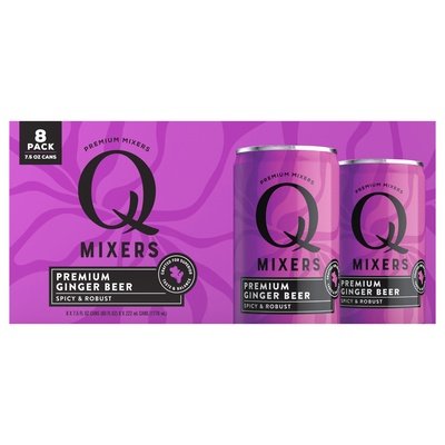Q Drinks Ginger Beer Premium Spicy & Robust 8 Pack 3/8/7.5 OZ [UNFI #2801520] [ebt] T
