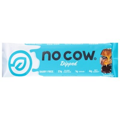 No Cow Protein Bar Chocolate Salted Caramel Dipped 12/2.12 OZ [UNFI #2832111] [ebt]