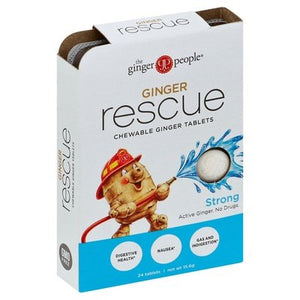 Ginger People Ginger Rescue Strong Chewing Ginger Tablets 10/24 TAB [UNFI #1751627] T