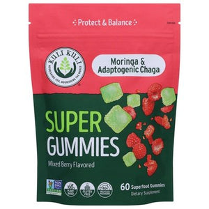 Kuli Kuli Super Gummies Moringa & Adaptogenic Chaga Mixed Berry Flavored 1/60 CT [UNFI #2823854] T
