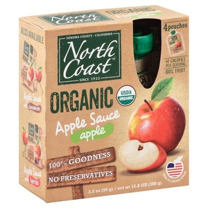 North Coast Apple Sauce Organic Apple 6/4/3.2 OZ [UNFI #2008704] [ebt]