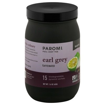 Paromi Tea Black Tea Earl Grey Caffeinated Pyramid Sachets 6/15 CT [UNFI #2664738] [ebt]