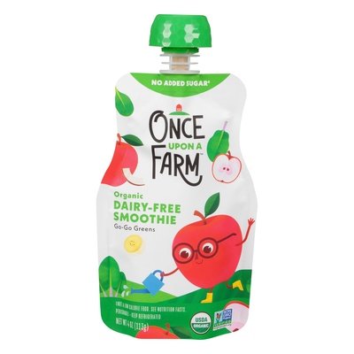 Once Upon A Farm Smoothie Dairy-Free Organic Go-Go Greens 8/4 OZ [UNFI #2644821] [ebt]