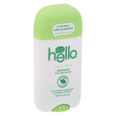 Hello Products Deodorant With Shea Butter Fresh Citrus 1/2.6 OZ [UNFI #2709533] T