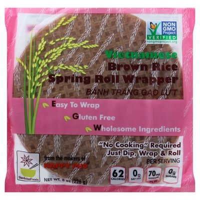 Star Anise Foods Spring Roll Wrapper Vietnamese Brown Rice 6/8 OZ [UNFI #1243849] [ebt]
