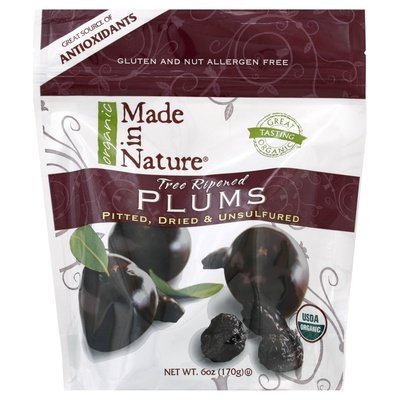 Made In Nature Plums Pitted Dried & Unsulfured 6/6 OZ [UNFI #2207215] [ebt]