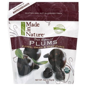 Made In Nature Plums Pitted Dried & Unsulfured 6/6 OZ [UNFI #2207215] [ebt]