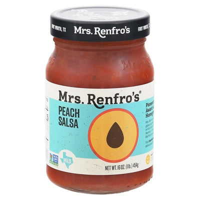 Mrs Renfros Salsa Peach Mild 6/16 OZ [UNFI #796763] [ebt]