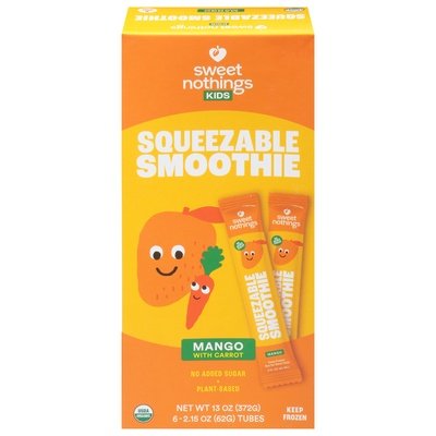 Sweet Nothings Squeezable Smoothies Mango With Carrot 4/6/2 OZ [UNFI #2823268] [ebt]