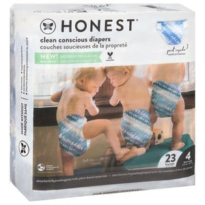 The Honest Co Diapers Busy Babe Size 4 (22-37 Lbs) Tie-Dye 1/23 CT [UNFI #2452712] T