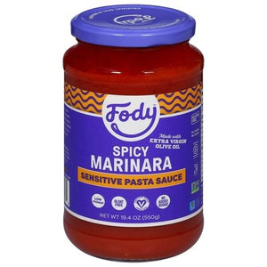 Fody Sensitive Pasta Sauce Spicy Marinara 6/19.4 OZ [UNFI #2421097] [ebt]