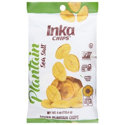 Inka Crops Plantain Chips Sea Salt Bold Cut 12/4 OZ [UNFI #678946] [ebt]