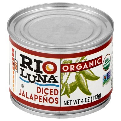 Rio Luna Diced Jalapenos Organic Hot 12/4 OZ [UNFI #2119428] [ebt]
