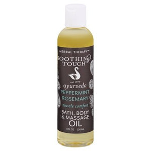 Soothing Touch Bath Body & Massage Oil Peppermint Rosemary 1/8 OZ [UNFI #516922] T