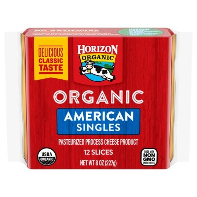 Horizon Cheese Organic American Singles 12/8 OZ [UNFI #121459] [ebt]