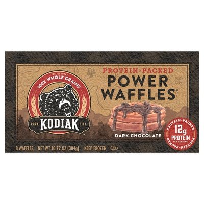 Kodiak Cakes Power Waffles Protein-Packed Dark Chocolate 8/10.72 OZ [UNFI #2185064] [ebt]