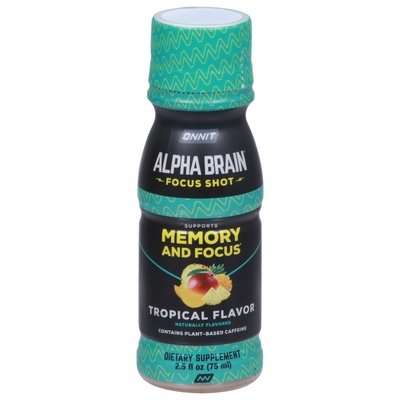 Onnit Focus Shot Supports Memory And Focus Tropical Flavor 6/2.5 OZ [UNFI #2783405] T