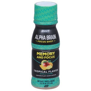 Onnit Focus Shot Supports Memory And Focus Tropical Flavor 6/2.5 OZ [UNFI #2783405] T
