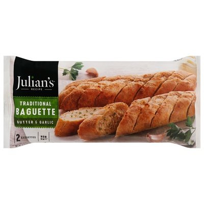 Julians Recipe Traditional Baguette Butter & Garlic 12/12.3 OZ [UNFI #1987155] [ebt]