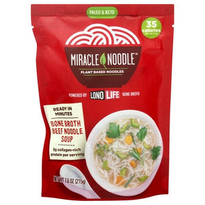 Miracle Noodle Noodle Soup Bone Broth Beef 6/7.6 OZ [UNFI #2481026] [ebt]