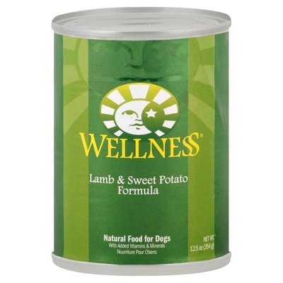 Wellness Natural Food For Dogs Lamb & Sweet Potato Formula 12/12.5 OZ [UNFI #0551937]