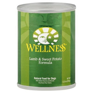 Wellness Natural Food For Dogs Lamb & Sweet Potato Formula 12/12.5 OZ [UNFI #0551937]