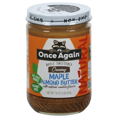Once Again Almond Butter Maple Sweetened Creamy 6/16 OZ [UNFI #2445377] [ebt]