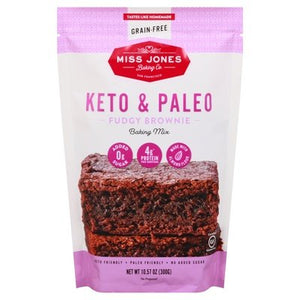 Miss Jones Baking Co Baking Mix Keto & Paleo Fudgy Brownie 6/10.57 OZ [UNFI #2552156] [ebt]