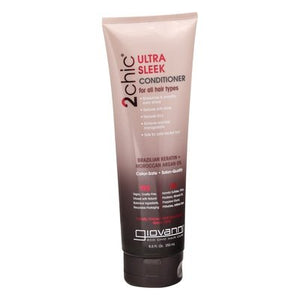 Giovanni Conditioner Brazilian Keratin + Moroccan Argan Oil Ultra Sleek 1/8.5 OZ [UNFI #1084524] T