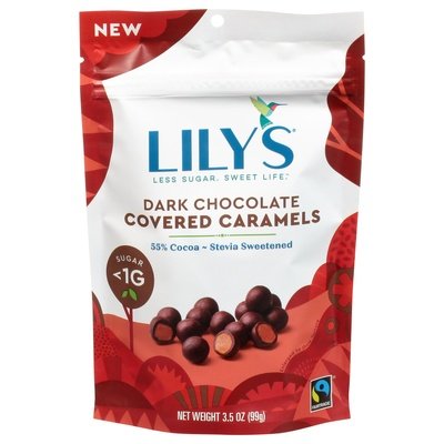 Lilys Covered Caramels Dark Chocolate 12/3.5 OZ [UNFI #2510873] [ebt] T