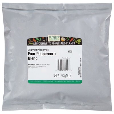 Frontier Nat Prod Co-Op Four Peppercorn Blend Gourmet Peppermill 1LB [UNFI #312082] [ebt]